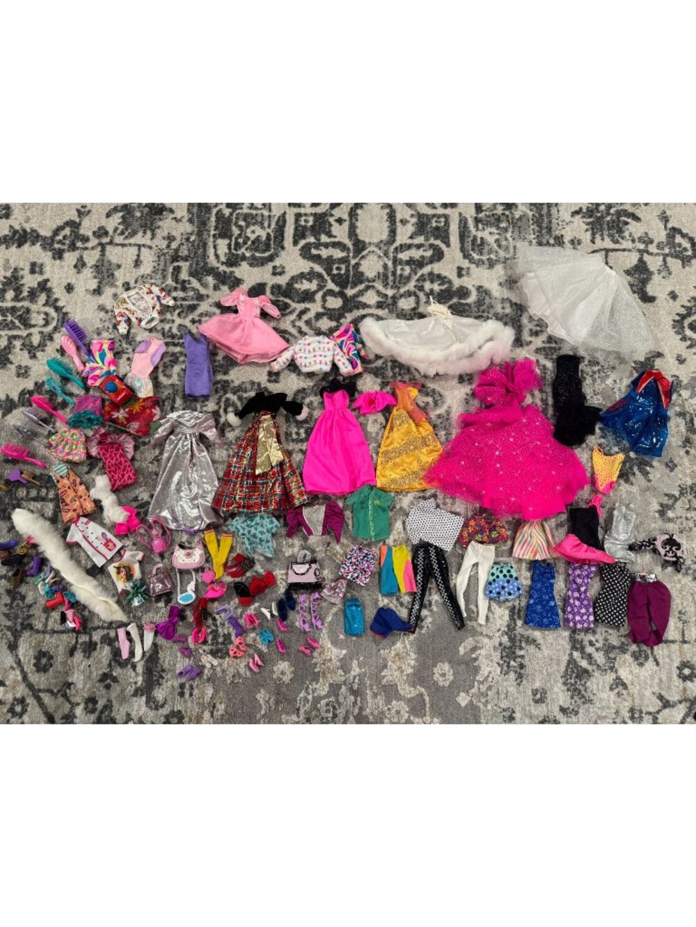 Barbie Vintage Toy clothing Lot 1980 1990s with accessories